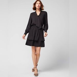 NWT Long Sleeve Beaded Smocked Blouson Dress from WHBM | XS